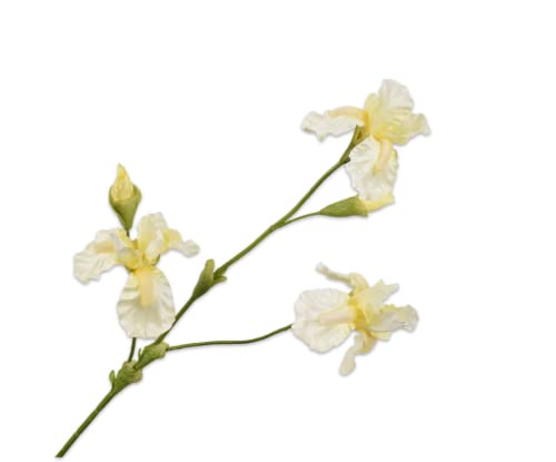 Silk-ka Kunstblume-Seidenblume Iriszweig Gelb 102 cm von Silk-ka