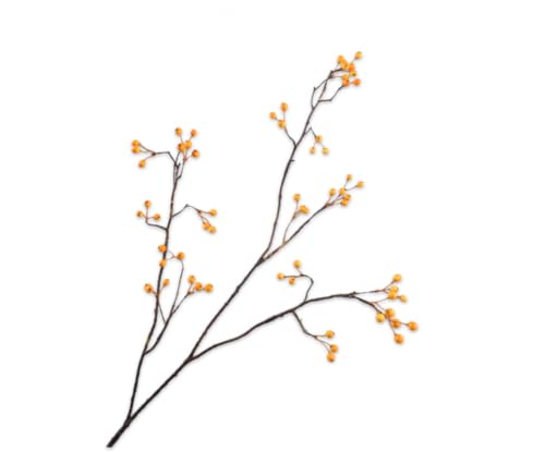Silk-ka Kunstblume-Seidenblume-Künstlicher Zweig Beerenzweig Gelb 94 cm von Silk-ka