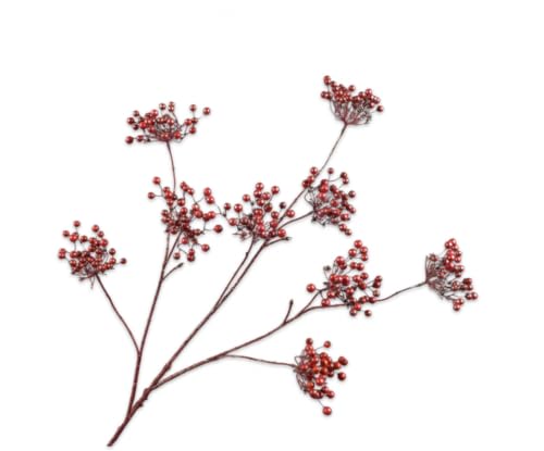 Silk-ka Kunstblume-Seidenblume-Künstlicher Zweig Beerenzweig Rot 96 cm von Silk-ka