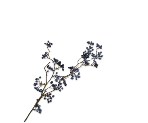 Silk-ka Kunstblume - Seidenblume - Kunstzweig - Beerenzweig blau 99cm von Silk-ka
