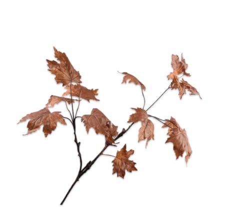 Silk-ka Kunstblume - Seidenblumen Blätterzweig Braun 81cm von Silk-ka