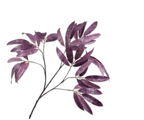 Silk-ka Kunstblume-Seidenblumen Eukalyptus Zweig Seide Lila 88 cm von Silk-ka