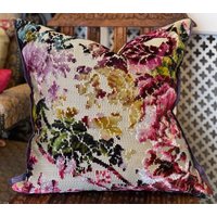 Designers Guild Fabric Martineau Berry Farbweg Geschnitten Samt Floral High-End-Luxus-Inneneinrichtung 18x18 " von SilkPeonyUK