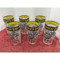 Kentucky Derby Gläser 1975 100 Jahre Jubiläum Souvenir Bar, Trinkgläser von SilkPursesNSowsEars
