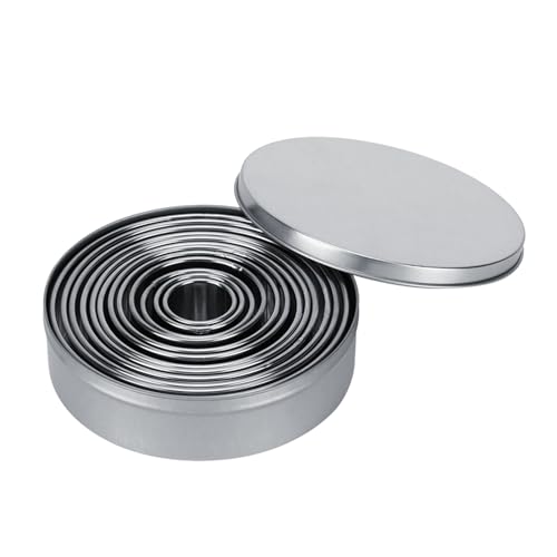 Runde Kekse Kekse Schneidem Formring Backform Runde Mousse Formgebäcksebackring Premium Edelstahl 12 verschiedene Größen ideal für die SilkRoadSupply Haushaltsbäckerei Runde Kekse Kekse Schneidem Formring Backform Runde Mousse Formgebäcksebackring Premium Edelstahl 12 verschiedene Größen ideal für die SilkRoadSupply Haushaltsbäckerei von SilkRoadSupply
