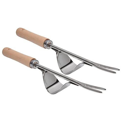 SilkRoadSupply Gartenhand -Unkraut -Unkraut -Unkrautbezweigung aus Edelstahl -Unkraut -Werkzeug rostschutz dauerhaft einfach zu bedienen, um Unkraut -Denner 2 PCS Set 12,2 Zo von SilkRoadSupply