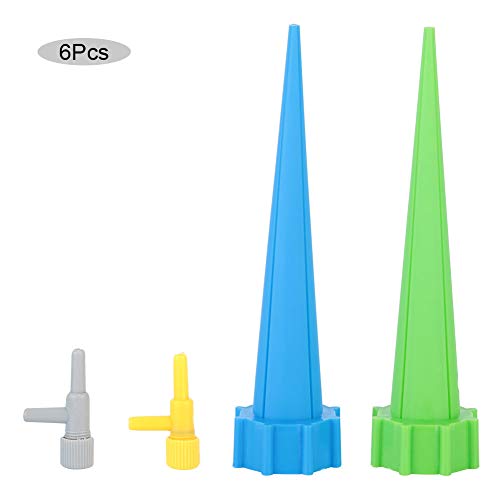 SilkRoadSupply Gartenpflanze Selbstbewässerungseinsätze Automatisches Bewässerungssystem Werkzeug Einstellbare Fließsteuerung Dripper für Outdoor -Topfpflanzen Gewächshaus 6pcs tra von SilkRoadSupply
