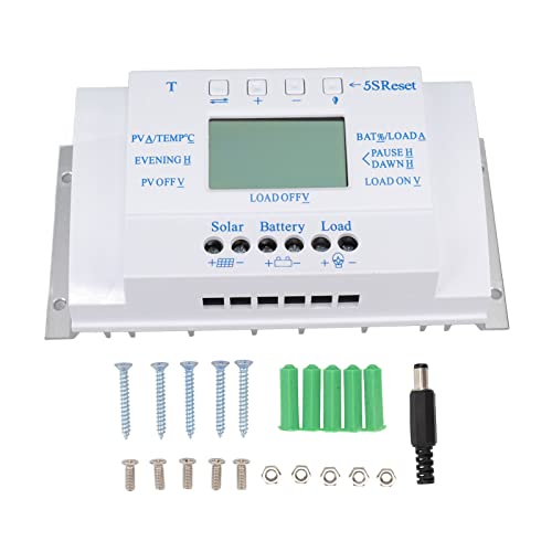 SilkRoadSupply MPPT Solar Ladungscontroller Smart Solar Controller 12V 24 V T40A hoher Effizienz niedriger Stromverbrauch mit Anzeigebildschirm für Solarpanel -System Aluminium ABS von SilkRoadSupply