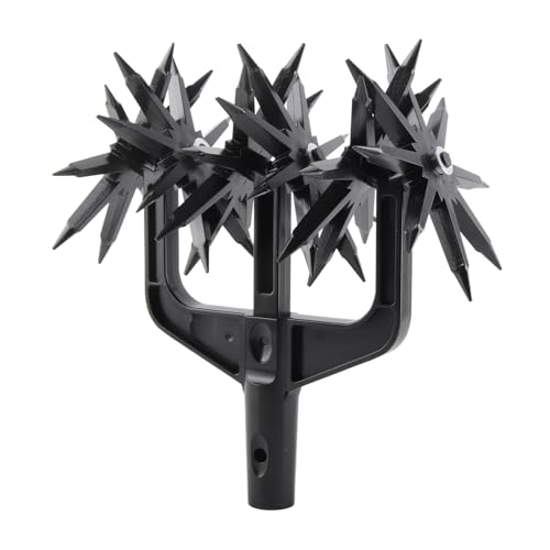 SilkRoadSupply Rotary Kultivator Handheld Tiller Schnurloses Gartenwerkzeug Wirksamer Bodenlockern und Unkraut für das Wiederversetzen von Gras oder Bodenmischung schwarzer Plastik von SilkRoadSupply