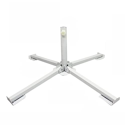 SilkRoadSupply Tragbarer Faltbarer Strandrefella -Ständer Hochleistungs -Eisenbasis -Halter für Außenterrassengarten Beach Pool Weiß 15.7x5.1x3.9in 1505g von SilkRoadSupply