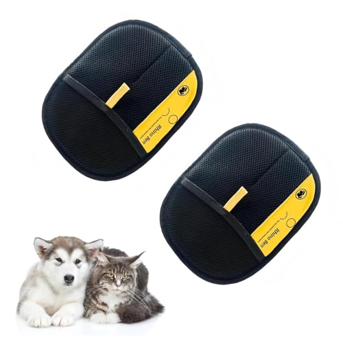2 Pack Pet Felmagnet Removal Gloves, 2025 Upgraded Double-Sided Grooming Gloves, Reusable Cat and Dog Grooming Gloves Pet Hair Removal Static Electricity Gloves for Cleaning, Hair Removal, Grooming von SilkTem
