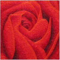 König Seide Kunst Handarbeit Stickerei Blumen Rote Rose 36041 von SilkartAustralia