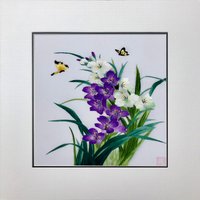 Seidenstickerei Iris 36211 von SilkartAustralia