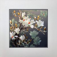 König Seide Kunst Handstickerei Magnolie Blume 36067 von SilkartAustralia