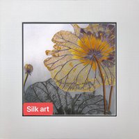 Königsseide Kunst Handarbeit Stickerei Lotus Blume Gold 36120 von SilkartAustralia