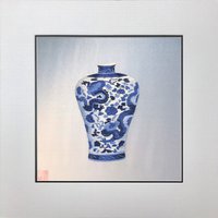 Königsseide Kunst Handarbeit Stillleben Blumenvase 38030 von SilkartAustralia