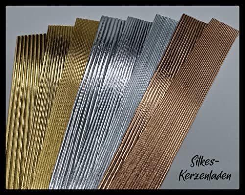 Silkes-Kerzenladen Wachsstreifen/Verzierwachs ★ ROSÉ-GOLD/Kupfer 2mm ★ VST 09 von Silkes-Kerzenladen