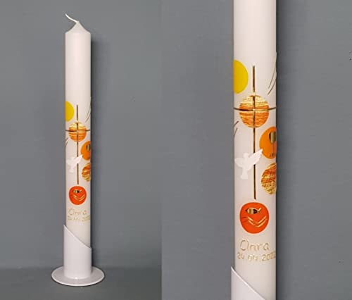 Taufkerze/Kommunionkerze 400 x 40 mm, inklusive Beschriftung ! P 117/1 Taufkerze/Kommunionkerze 400 x 40 mm, inklusive Beschriftung ! P 117/1 von Silkes-Kerzenladen