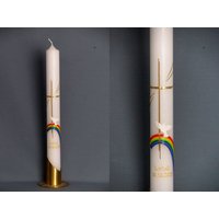 Kommunionkerze/Taufkerze - Inkl. Beschriftung Mit Name Und Datum von SilkesKerzenladen