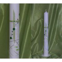 Kommunionkerze/Taufkerze - Inkl. Beschriftung Mit Name Und Datum von SilkesKerzenladen