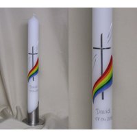 Kommunionkerze/Taufkerze - Inkl. Beschriftung Mit Name Und Datum von SilkesKerzenladen