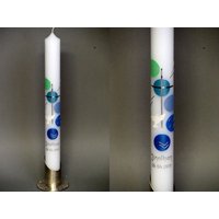 Taufkerze/Kommunionkerze - Inkl. Beschriftung Mit Name Und Datum von SilkesKerzenladen