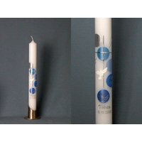 Taufkerze/Kommunionkerze - Inkl. Beschriftung Mit Name Und Datum von SilkesKerzenladen