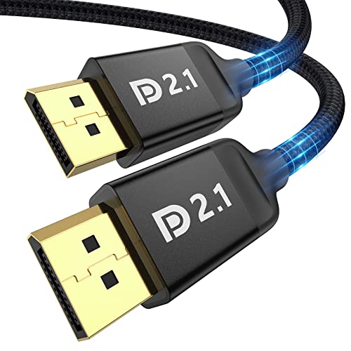 Silkland 16K DisplayPort Kabel 2.1/2.0, 4K@240Hz/165Hz/144Hz, 8K@120Hz, 2K@240Hz/360Hz, 80Gbps, HDR, DSC1.2a, G-Sync&Free-Sync, DP Kabel 2.1 2m für Gaming Monitor, Grafikkarte,PC von Silkland