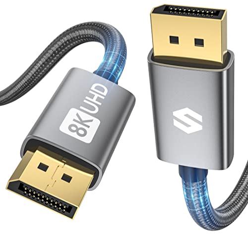 Silkland Displayport Kabel 1.4 240Hz 5M 4K@144Hz, 2K@240Hz, 2K@165Hz, 8K@60Hz, HBR3 32.4Gbps, HDR, DSC 1.2, HDCP 2.2, G-Sync&FreeSync, DP 1.4 Kabel für Gaming-Monitor, Grafikkarte von Silkland