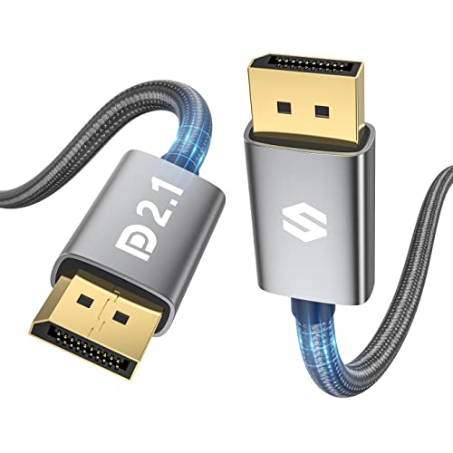 Silkland Displayport Kabel 2.1/2.0 3M, Unterstützt 4K@144Hz /165Hz /240Hz, 2K@144Hz /165Hz /240Hz, 8K/16K@60Hz, 40Gbps, HDR, DSC 1.2a, G-Sync & Free-Sync, DP Kabel 2.1 für Gaming Monitor, Grafikkarte von Silkland