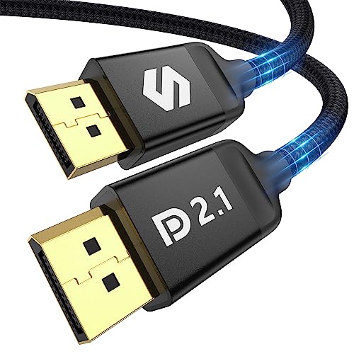 Silkland 16K DisplayPort Kabel 2.1/2.0 3M, 4K@240Hz/165Hz/144Hz, 2K@360Hz/240Hz, 80Gbps, HDR, DSC1.2a, G-Sync Free-Sync, DP Kabel 2.1/2.0 3Meter für Gaming Monitor, PC, Grafikkarte RTX 4090 3090Ti von Silkland