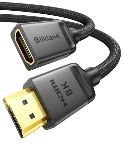 Silkland HDMI 2.1 Verlängerungskabel 1.5M, 10K/8K@60Hz 4K@120Hz/144Hz HDMI Stecker auf Buchse, 48Gbps Dynamic HDR10+ HDCP 2.3 eARC HDMI Verlängerung Kurz kompatibel mit TV Stick, HDTV, Laptop Silkland HDMI 2.1 Verlängerungskabel 1.5M, 10K/8K@60Hz 4K@120Hz/144Hz HDMI Stecker auf Buchse, 48Gbps Dynamic HDR10+ HDCP 2.3 eARC HDMI Verlängerung Kurz kompatibel mit TV Stick, HDTV, Laptop von Silkland