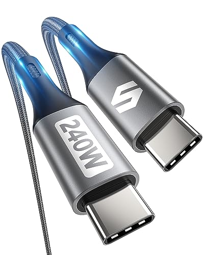 Silkland USB-C auf USB-C Kabel 3M 240W 48V/5A, USB-C Kabel PD 3.1 & QC4.0, Schnell Ladekabel USB-C für iPhone15 Pro Max, MacBook Pro/Air, Laptops, iPad Pro/Air, Samsung S23 UltraS22, Pixel, Galaxy Tab von Silkland