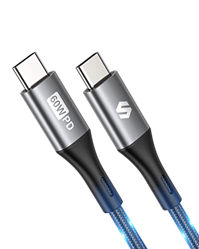 Silkland USB C auf USB C Kabel 3M, [3A/20V 60W] PD 3.0 & QC 4.0+, USBC to USBC Ladekabel für iPhone 15/15 Pro/Pro Max/Plus, Samsung S24 Ultra/S23/S22/S21, iPad Pro/Air 5/Mini 6, MacBook Air/Pro, Pixel von Silkland