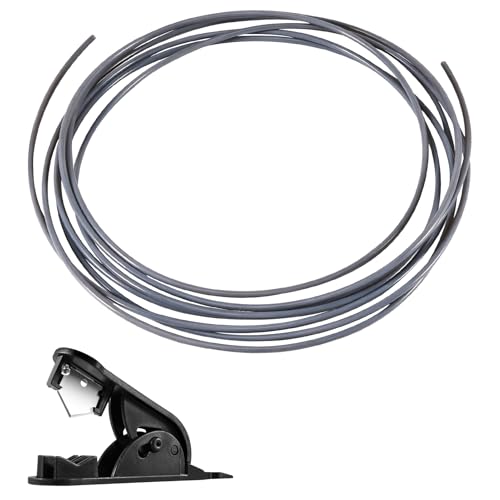 10 Meter PTFE Schlauch mit Cutter, 4mm x 2,5mm PTFE Tube Teflonschlauch für Direktantrieb Extruder 3D Drucker, für 1,75 mm Filament für Bambu Lab A1/A1 mini/P1P/P1S/X1C, K1/K1 Max/Ender 3 V3(Grau) von Silkwish