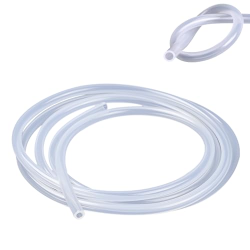 2 M Silikonschlauch(Innendurchmesser 10mm, Außendurchmesser 12mm), Transparenter Silikonkautschuk Schläuche, Lebensmittelqualität Schlauch für Luft Öl, Haushalt, Industrie, Trinkwasser von Silkwish
