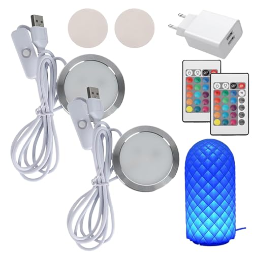 2 Stück 3D-Drucker LED-Lampen-Kit, 3D-Drucker Teil LED Lichtleiste Beleuchtung Streifen Modell Set, Mit USB-Adapter, Nachtlicht Modelle Ersatz für Lab A1/A1mini/P1S/P1P/X1C, RGB Licht von Silkwish