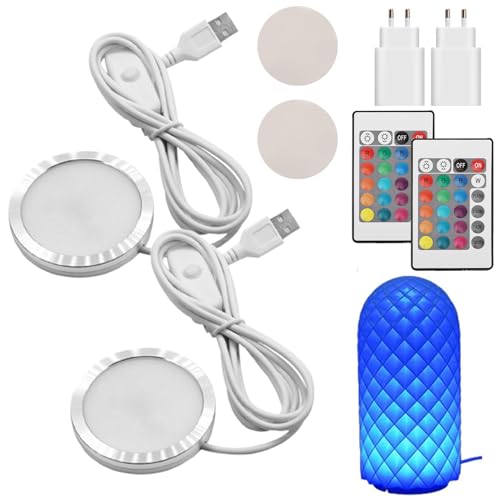 2 Stück 3D-Drucker LED-Lampen-Kit für Lab A1/A1mini/P1S/P1P/X1C, 3D-Drucker Teil LED Lichtleiste Beleuchtung Streifen Modell Set, mit USB-Adapter, Nachtlicht Modelle Ersatz für 3D-Drucker, RGB Licht von Silkwish