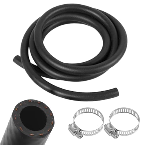 3 Meter Benzinschlauch 6mm Innendurchmesser Kraftstoffschlauch Ölschlauch Kraftstoffleitung Dieselschlauch mit Schlauchschellen für PKW Auto Motorrad Rasenmäher Roller von Silkwish