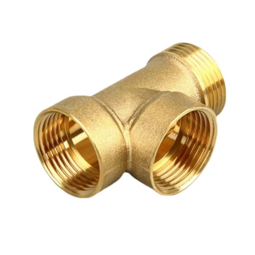 3-Wege Messing Verteiler 1x AG DN25 1" 2x IG DN25 1" T-Anschluss Abzweig Verteilerstück für Pumpe, Hauswasserwerk, Membrankessel und Trinkwasser von Silkwish