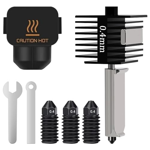 3D-Drucker Hotend Kit für Bambu Lab A1/A1 Mini, Hot End Kit Extruder Ersatz mit 0.4MM Gehärteter Stahldüse, Silikonsock und Wrenches für Bambu Lab 3D Druckerteil von Silkwish