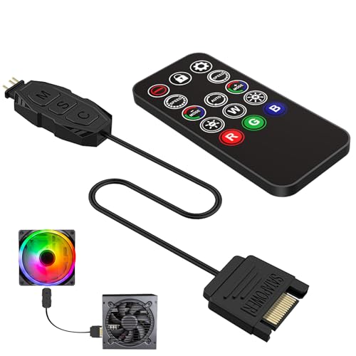 ARGB Controller Remote für ARGB Splitter, SATA Power RGB Fans Controller, PC RGB Case Fans, RGB-Lüftern, PC Computer Fall, 5V 3-Pin 14 Key Remote Control Switch RGB Fan Hub ARGB Controller Remote für ARGB Splitter, SATA Power RGB Fans Controller, PC RGB Case Fans, RGB-Lüftern, PC Computer Fall, 5V 3-Pin 14 Key Remote Control Switch RGB Fan Hub von Silkwish