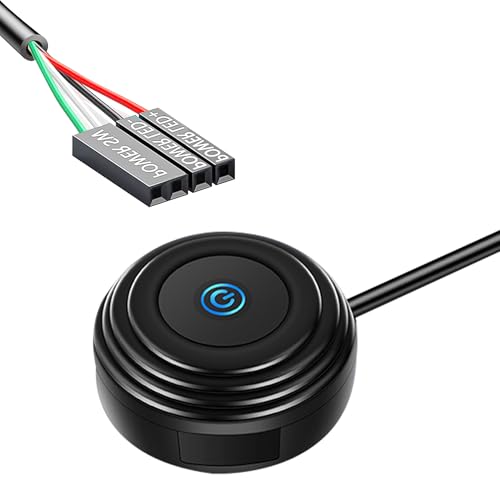 Power Switch PC, Desktop-Computer-Netzschalter, PC-Einschaltknopf Extern, Desktop Computers Button Power On Off Switch Externer Fernstart Netzschalter, 1.8 Meter mit LED-Licht Power Switch PC, Desktop-Computer-Netzschalter, PC-Einschaltknopf Extern, Desktop Computers Button Power On Off Switch Externer Fernstart Netzschalter, 1.8 Meter mit LED-Licht von Silkwish