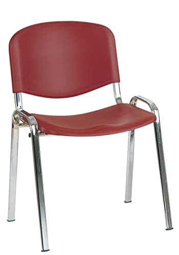 Silla Express P Vertraulicher Stuhl Iso Polypropylen, Metall, Burgunderrot, 55x53x79 cm von Silla Express