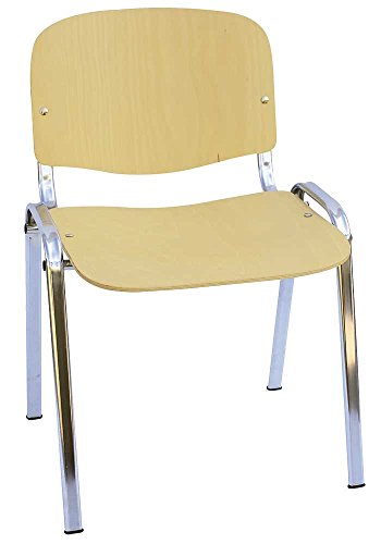 Silla Express Stuhl, Stahl, Buche natürlich, 55x53x79 cm von Silla Express