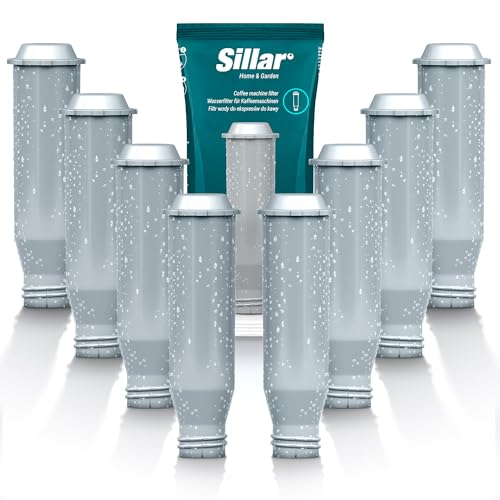 Sillar 8 Pack Wasserfilter, Wasserfilter Ersatz für Krups Kaffeemaschinen F088, AEL01, TCZ6003 | Erhöht die Lebensdauer des Gerätes von Sillar