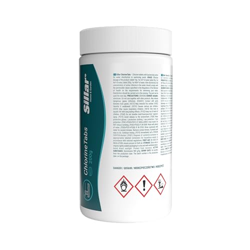 Sillar Chlortabletten 200g - 1kg Verpackung für Pool, Reinigung & Desinfektion - Mini Chlortabletten für Schwimmbad | kristallklares und hygienisches Poolwasser Sillar Chlortabletten 200g - 1kg Verpackung für Pool, Reinigung & Desinfektion - Mini Chlortabletten für Schwimmbad | kristallklares und hygienisches Poolwasser von Sillar