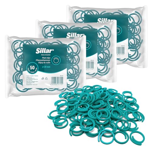 Sillar Pflanzenring groß Ø3 cm | Rankhilfe für Tomaten, Gurken, Rosen | Pflanzenhalter Clip für Rankstab, Rankgitter, Rankhilfe Gurke| Pflanzenringe, Rankhilfe Stab, Befestigung, Kletterpflanzen Sillar Pflanzenring groß Ø3 cm | Rankhilfe für Tomaten, Gurken, Rosen | Pflanzenhalter Clip für Rankstab, Rankgitter, Rankhilfe Gurke| Pflanzenringe, Rankhilfe Stab, Befestigung, Kletterpflanzen von Sillar