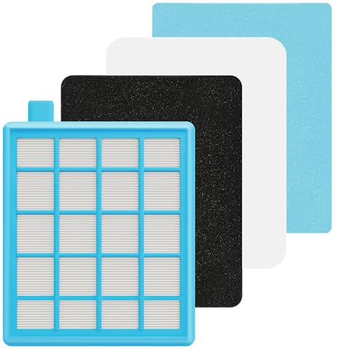 Sillar Staubsauger filter set | ersättningsfilterkit ersatz för Philips PowerPro Active and Compact Series dammsugare - ersättning FC8058/01 | Staubsaugerset enthält 4 Filter von Sillar
