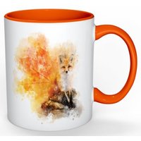 Herbst Tasse Fuchs Kitsune von SilmerisCo